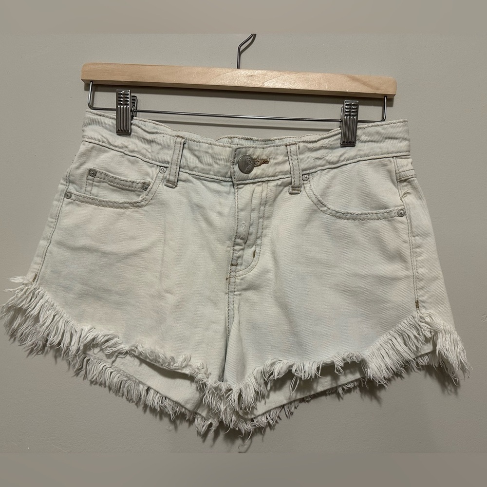 Free People Light Blue Cut Off Jean Shorts Size 26